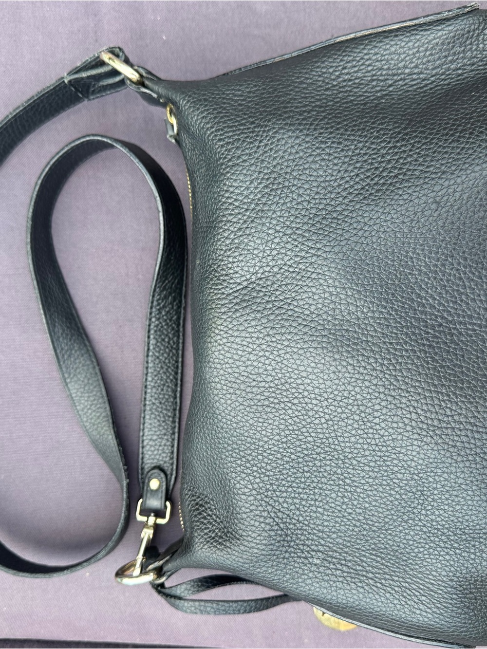 GUC.  Furla Black Pebbled Leather Shoulder Crossbody Bag Made in Italy GUC - Picture 15 of 16